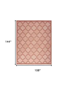 9' X 12' Orange Indoor Outdoor Area Rug