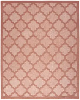 9' X 12' Orange Indoor Outdoor Area Rug