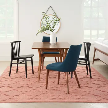 9' X 12' Orange Indoor Outdoor Area Rug
