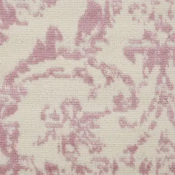 2' X 4' Cream Damask Power Loom Area Rug