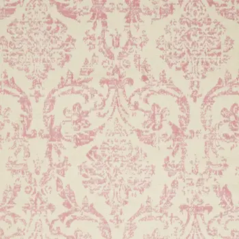 4' X 6' Cream Damask Power Loom Area Rug