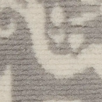 5' X 7' Gray Floral Power Loom Area Rug