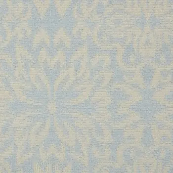 2' X 4' Light Blue Floral Power Loom Area Rug