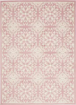 4' X 6' Pink Floral Power Loom Area Rug