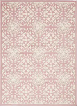 6' X 9' Pink Floral Power Loom Area Rug