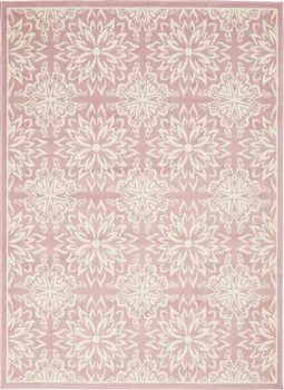 6' X 9' Pink Floral Power Loom Area Rug