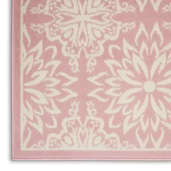 6' X 9' Pink Floral Power Loom Area Rug