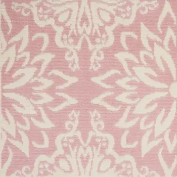 5' X 7' Pink Floral Power Loom Area Rug