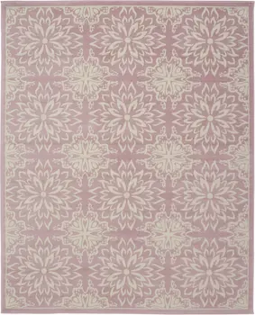8' X 10' Pink Floral Power Loom Area Rug