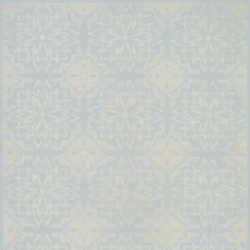 8' X 10' Light Blue Floral Power Loom Area Rug
