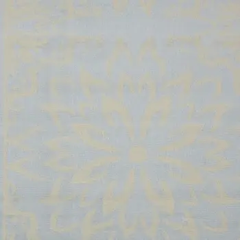 8' X 10' Light Blue Floral Power Loom Area Rug