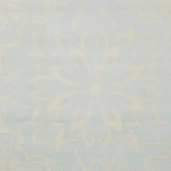 8' X 10' Light Blue Floral Power Loom Area Rug