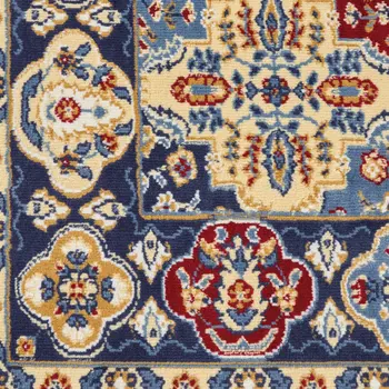 7' X 10' Red Damask Power Loom Area Rug