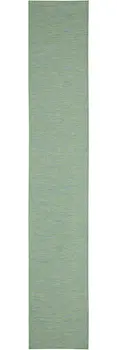 10' Blue and Green Power Loom Indoor Outdoor Runner Rug