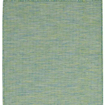 8' Blue Power Loom Runner Rug