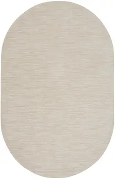 6' X 9' Cream Indoor Outdoor Area Rug