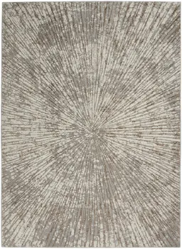 5' X 7' Gray And Ivory Abstract Area Rug