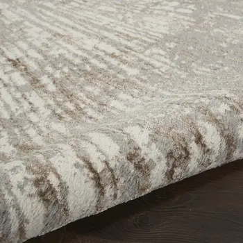 5' X 7' Gray And Ivory Abstract Area Rug