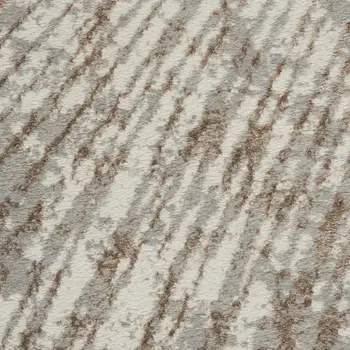 9' X 12' Gray And Ivory Abstract Area Rug