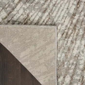 9' X 12' Gray And Ivory Abstract Area Rug