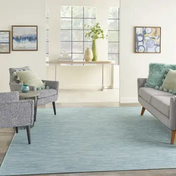 8' X 10' Aqua Indoor Outdoor Area Rug