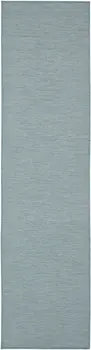 8' Aqua Power Loom Runner Rug