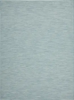 6' X 9' Aqua Indoor Outdoor Area Rug