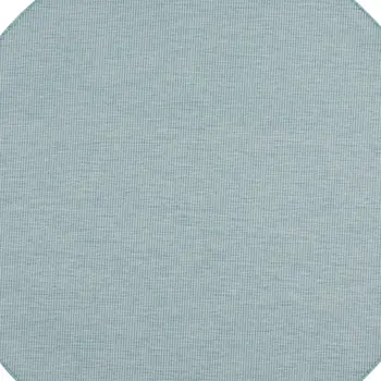 6' Aqua Round Power Loom Area Rug