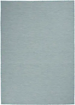 4' X 6' Aqua Power Loom Area Rug