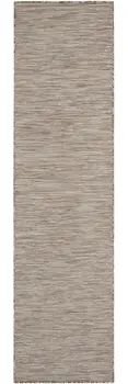8' Beige Power Loom Runner Rug