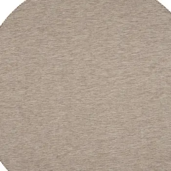 8' Beige Round Indoor Outdoor Area Rug