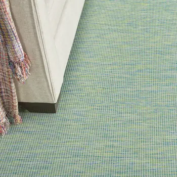 8' X 10' Blue And Green Indoor Outdoor Area Rug