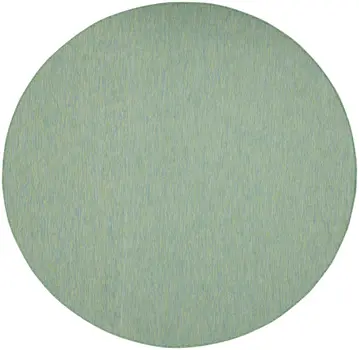 8' Blue Round Indoor Outdoor Area Rug