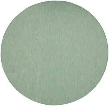 8' Blue Round Indoor Outdoor Area Rug