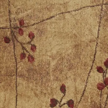 6' Brown Floral Power Loom Runner Rug