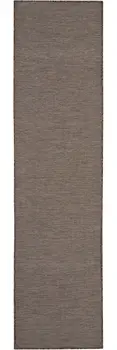8' Brown Power Loom Runner Rug
