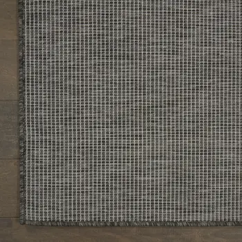 8' Charcoal Indoor Outdoor Runner Rug