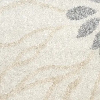 8' X 10' Ivory Gray And Blue Floral Area Rug
