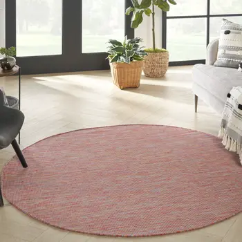 8' Rainbow Round Indoor Outdoor Area Rug