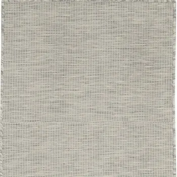 8' Gray Power Loom Runner Rug