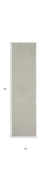 8' Gray Power Loom Runner Rug