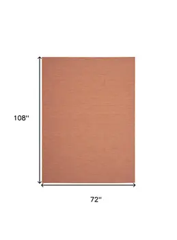 6' X 9' Terracotta Indoor Outdoor Area Rug