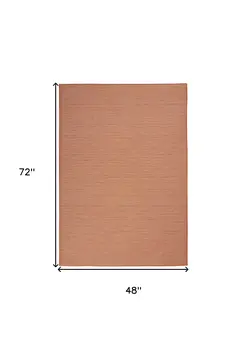 4' X 6' Terracotta Indoor Outdoor Area Rug