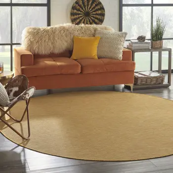 8' Yellow Indoor Outdoor Area Rug