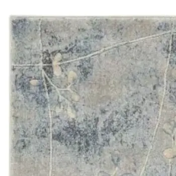 6' Blue Floral Runner Rug