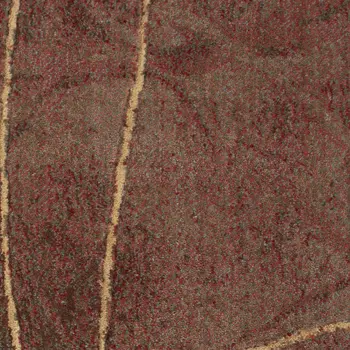 8' X 11' Brown Floral Power Loom Non Skid Area Rug