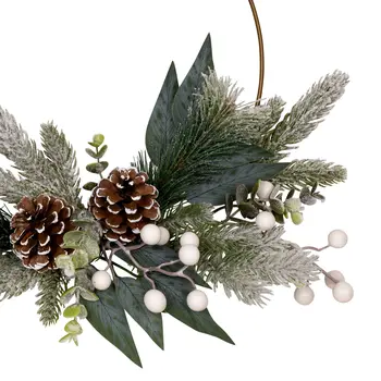 19" Faux Greenery And Pinecone Wreath