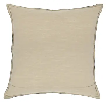 22" Black Leather Feather Throw Pillow