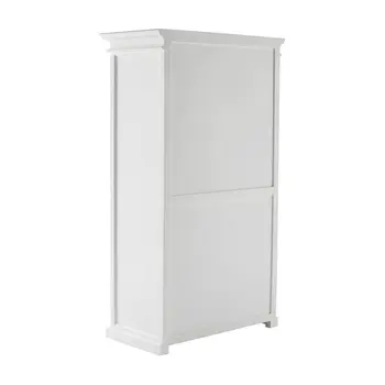 43" Off White Solid Wood Two Drawer