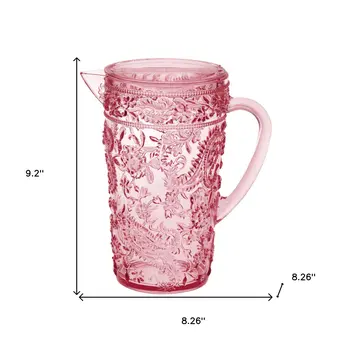 2.5 Quart Pink Paisley Acrylic Pitcher